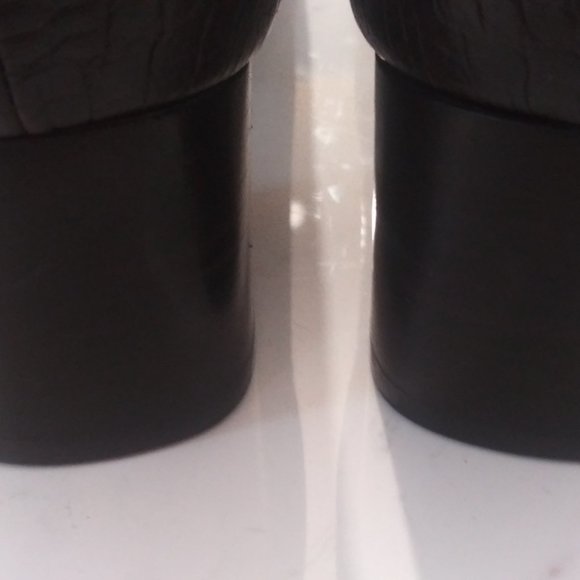 Ferragamo Business Boutique Shoes Size 10 C Alligatorlike Brown Leather - Picture 5 of 7